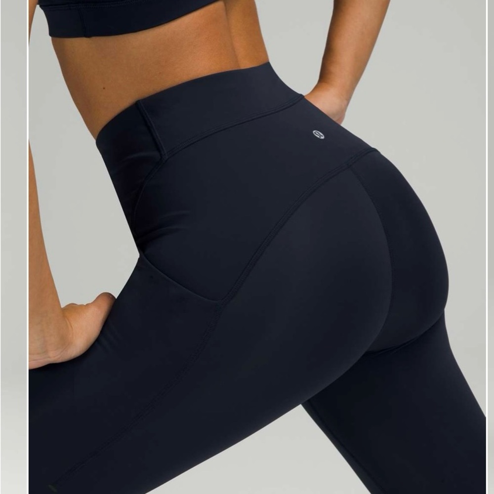 Lululemon Power Thru Navy Leggings
